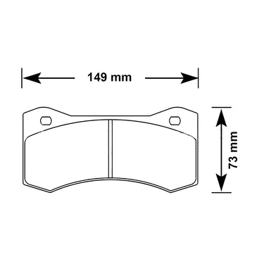 Carbotech racing brake pads for the Wilwood Aero6-ST brake caliper